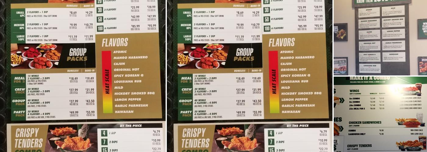 Wingstop Menu