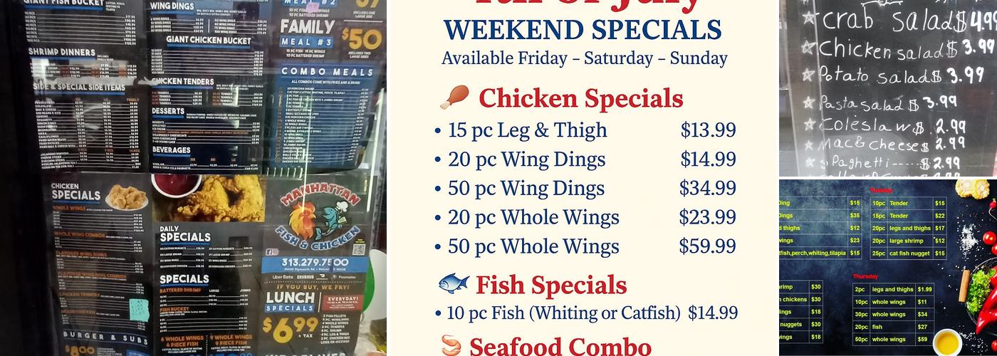 Manhattan Fish Menu