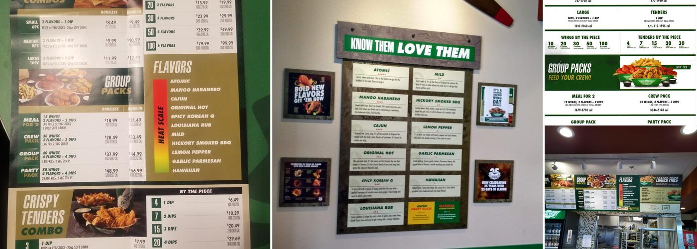 Wingstop Menu