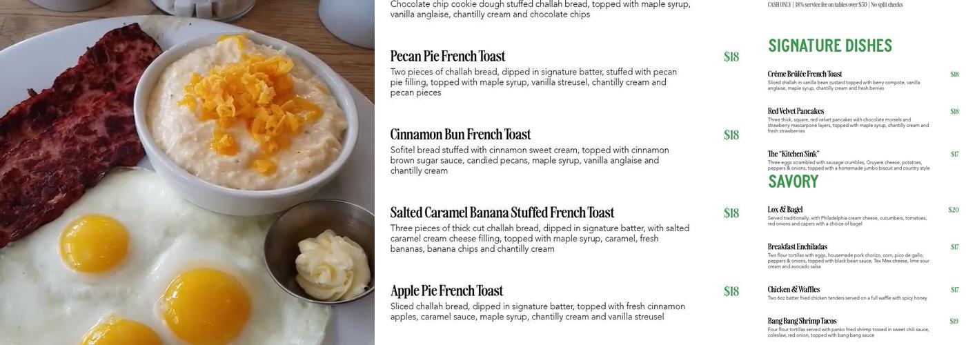 Green Eggs Cafe Menu