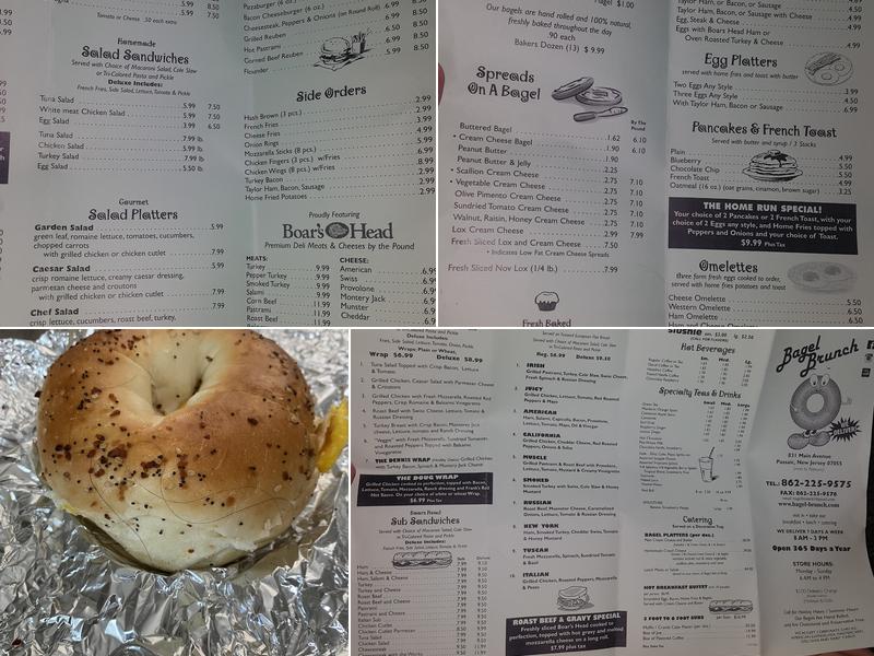 Bagel Brunch Menu