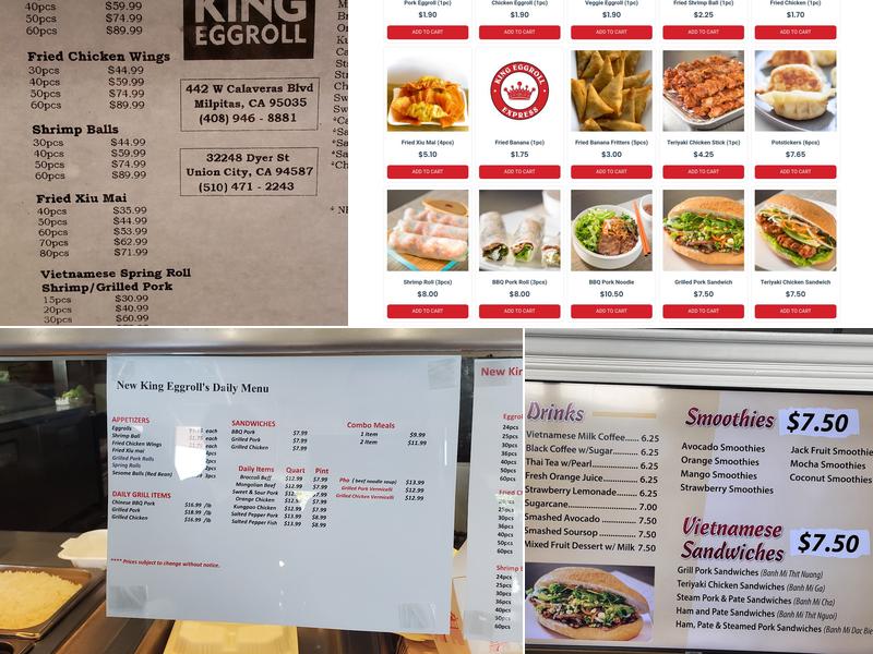 King Eggroll Express Menu