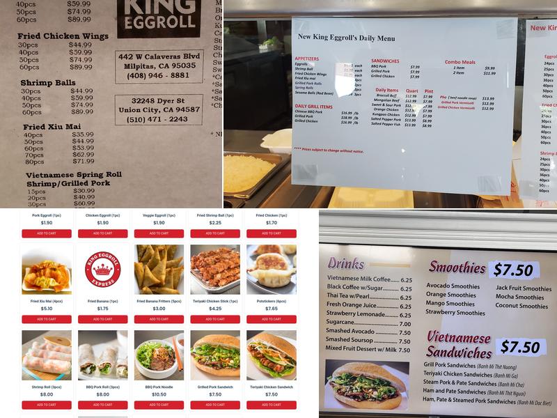 King Eggroll Express Menu