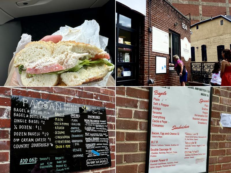 Paysan Bread & Bagels Menu