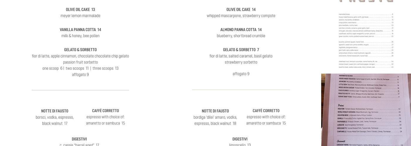 Fausto Menu