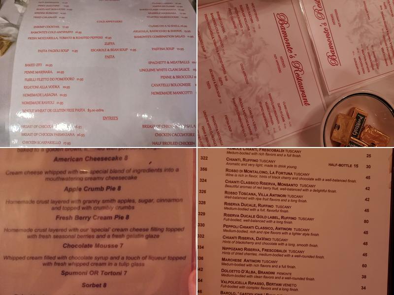 Bamonte's Menu