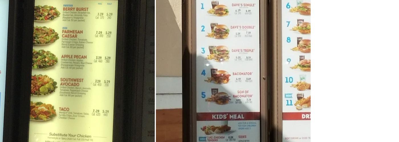 Wendy's Menu