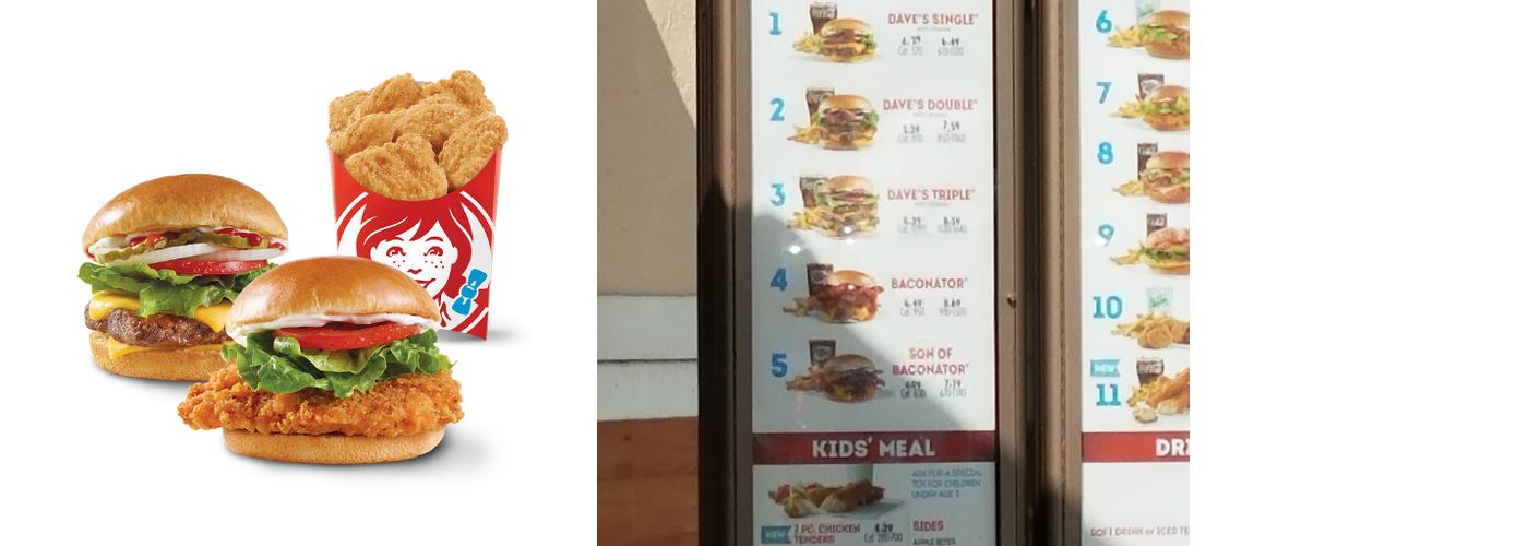 Wendy's Menu