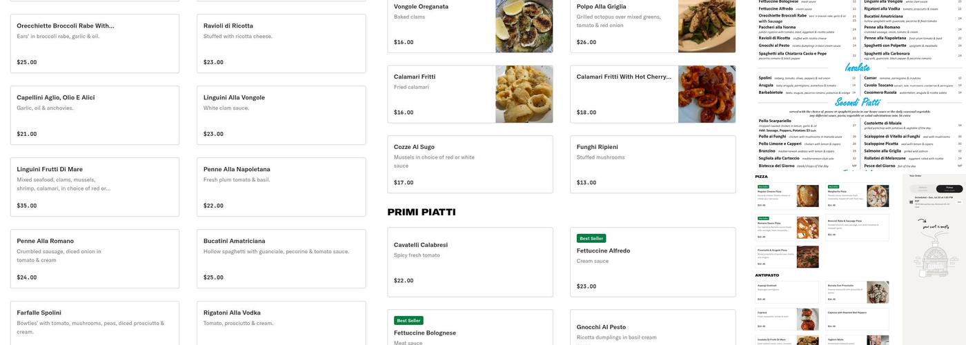 Spolini's Menu