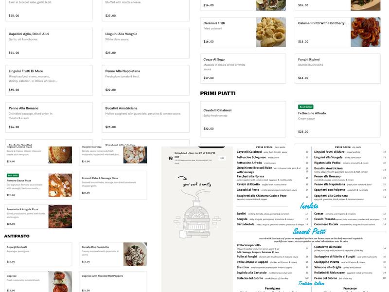 Spolini's Menu