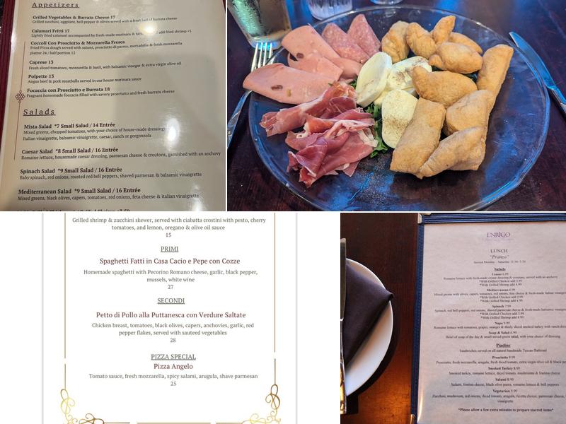 Enrigo Italian Bistro Menu