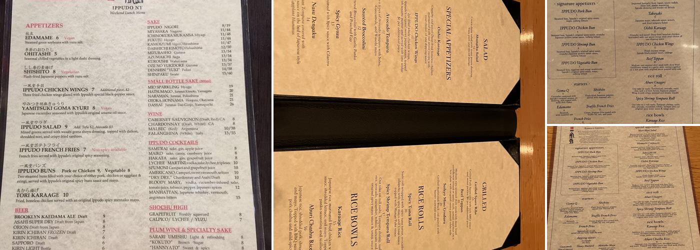 Ippudo Westside Menu