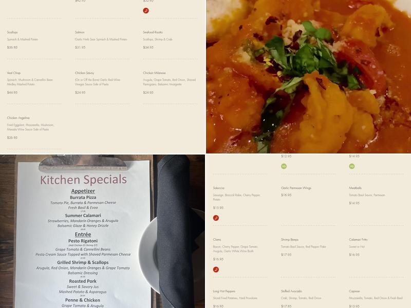 Nicholas Anthony's Family Kitchen Menu