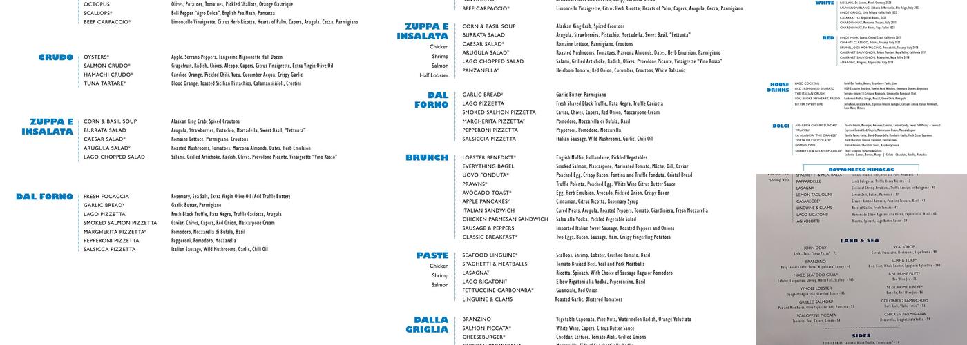 Lago Menu