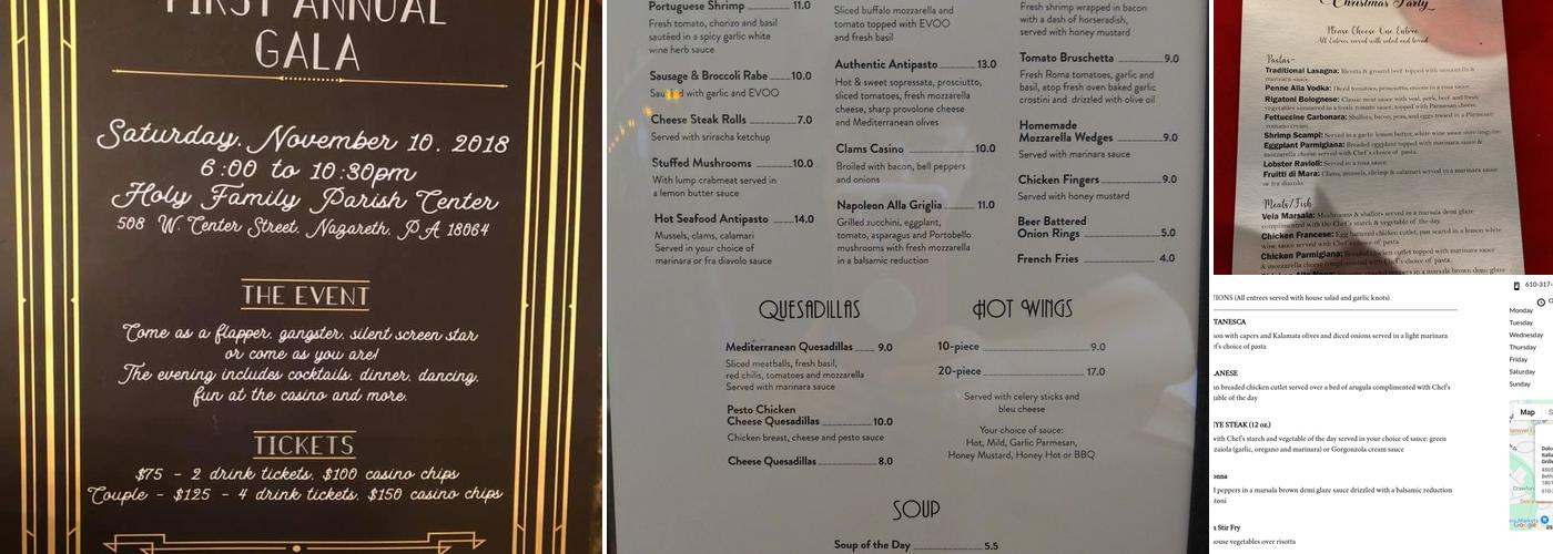 Dolce Mamma Menu
