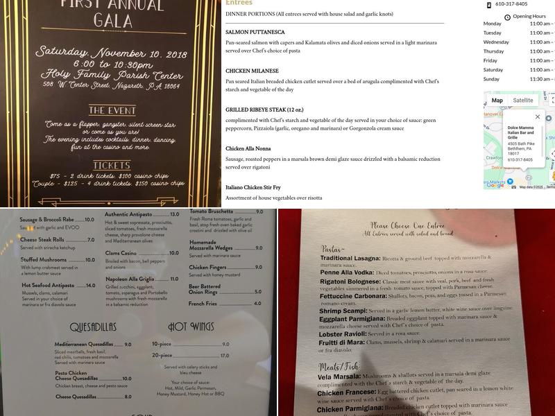 Dolce Mamma Menu