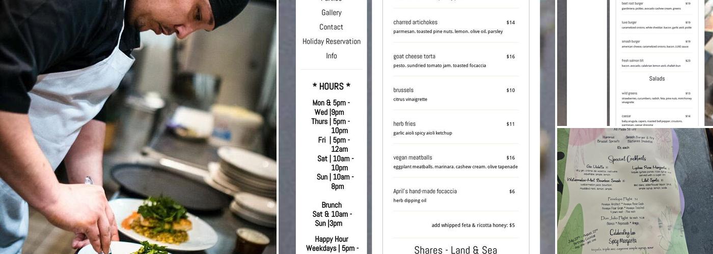 Luxe Kitchen & Lounge Menu