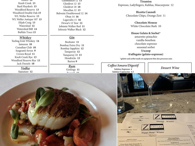 Z Cucina di Spirito Dublin Menu