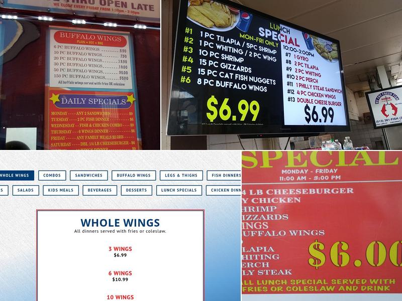 Hook Fish & Chicken Menu