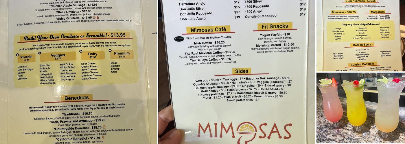 Mimosas Menu