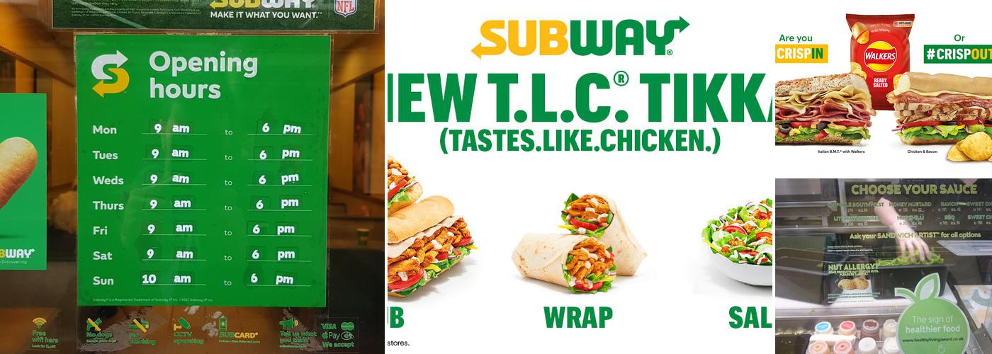 Subway Menu