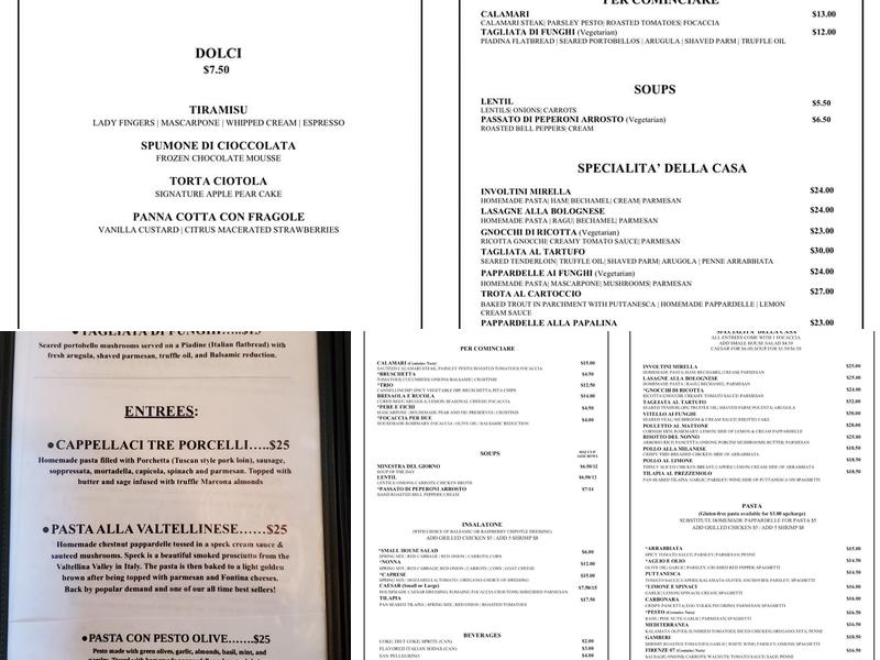 Nonna Tata Menu