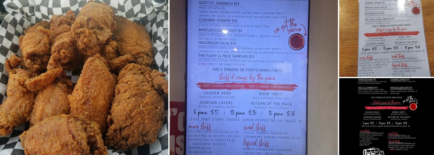 Stuff'd Wings Menu