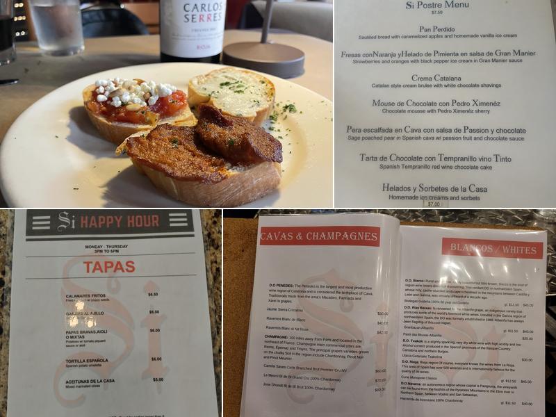 Si Tapas Menu