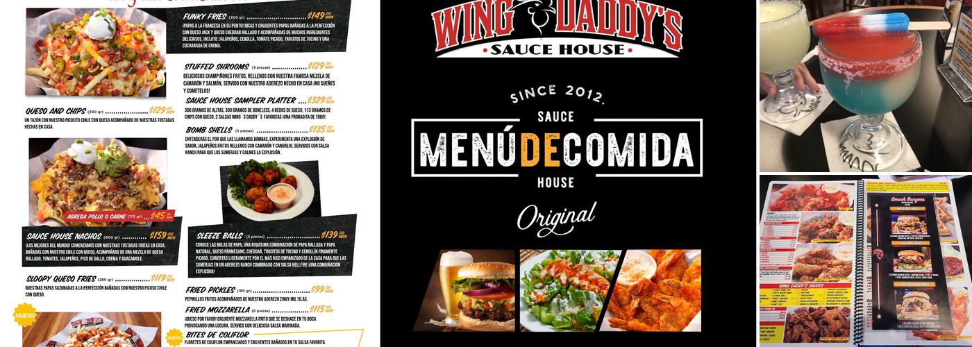 Wing Daddy's Sauce House Menu