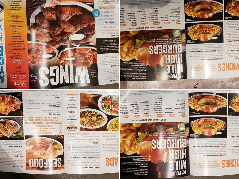 Hooters Menu