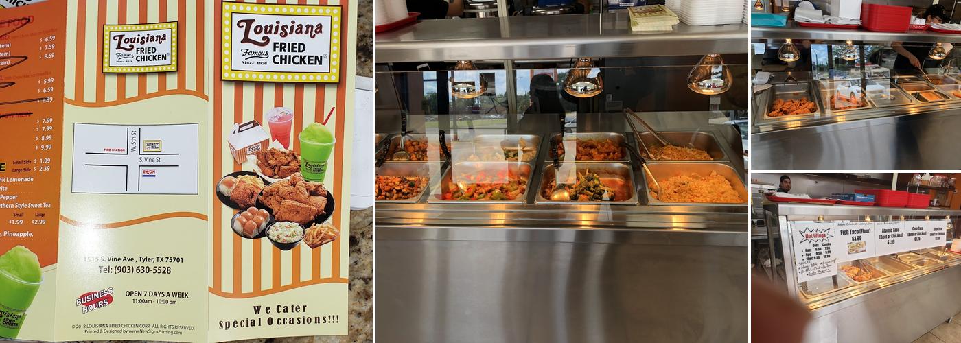 Texas Famous Fried Chicken Menu