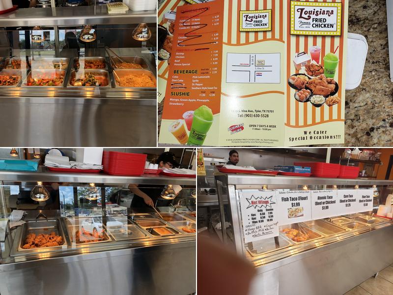 Texas Famous Fried Chicken Menu