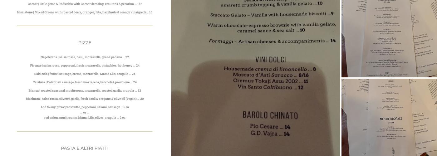 Caffe Mingo Menu