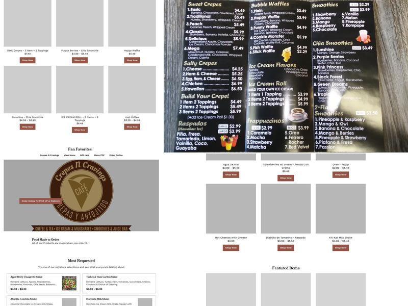 Crepes N Cravings Menu