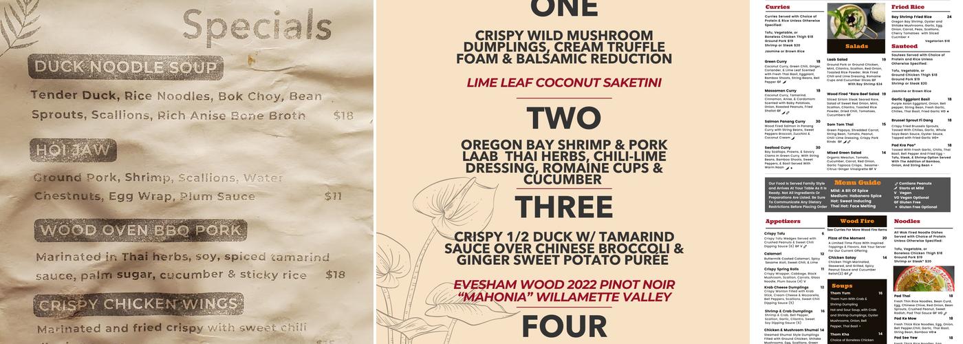 Krob Krua Thai Kitchen Menu