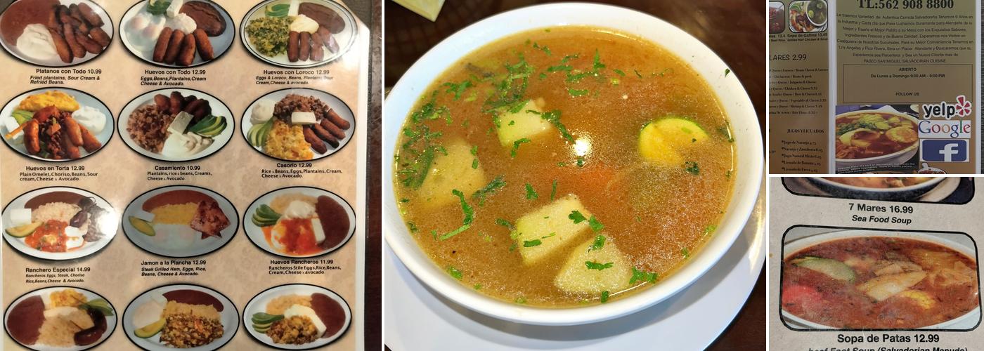 Paseo San Miguel Menu