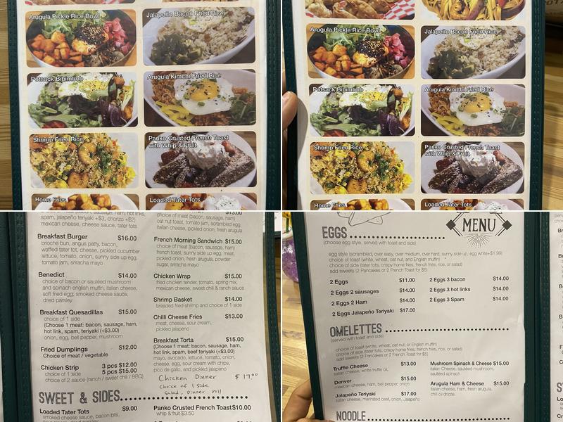 The Potato Sack Menu