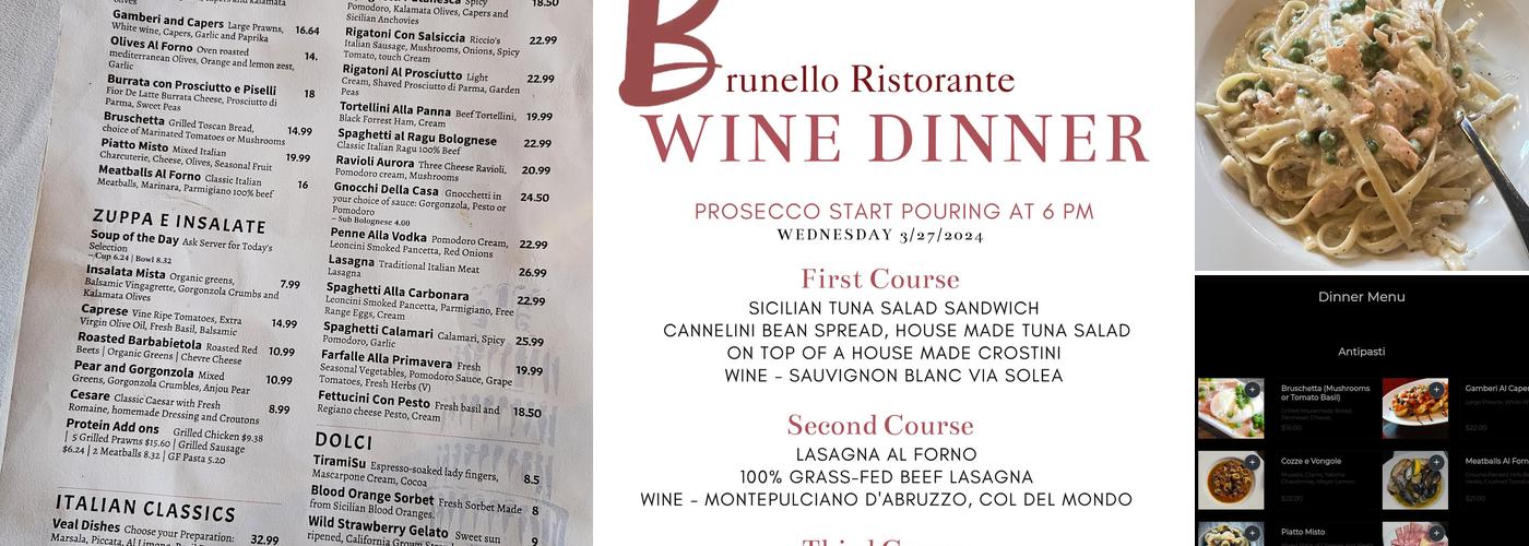 Brunello Ristorante Italiano Menu
