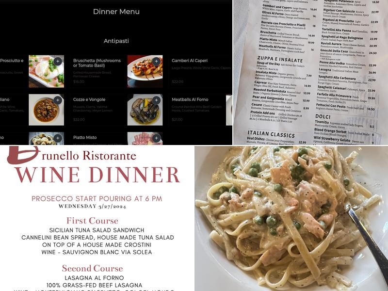 Brunello Ristorante Italiano Menu