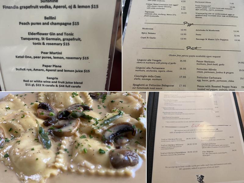 Ristorante Machiavelli Menu