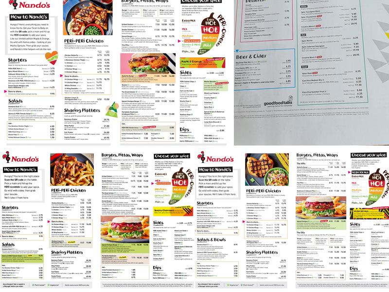 Nando's Wakefield Menu