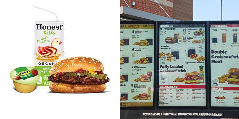 Burger King Menu
