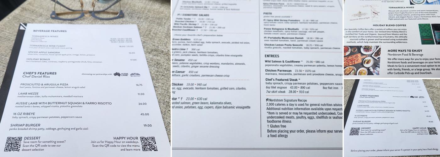 Ruscello Menu