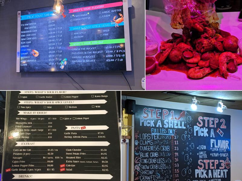 Crab Bucket Menu