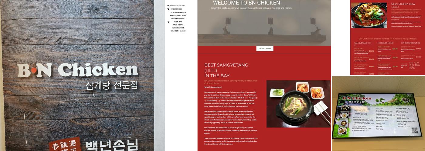 B N Chicken Menu