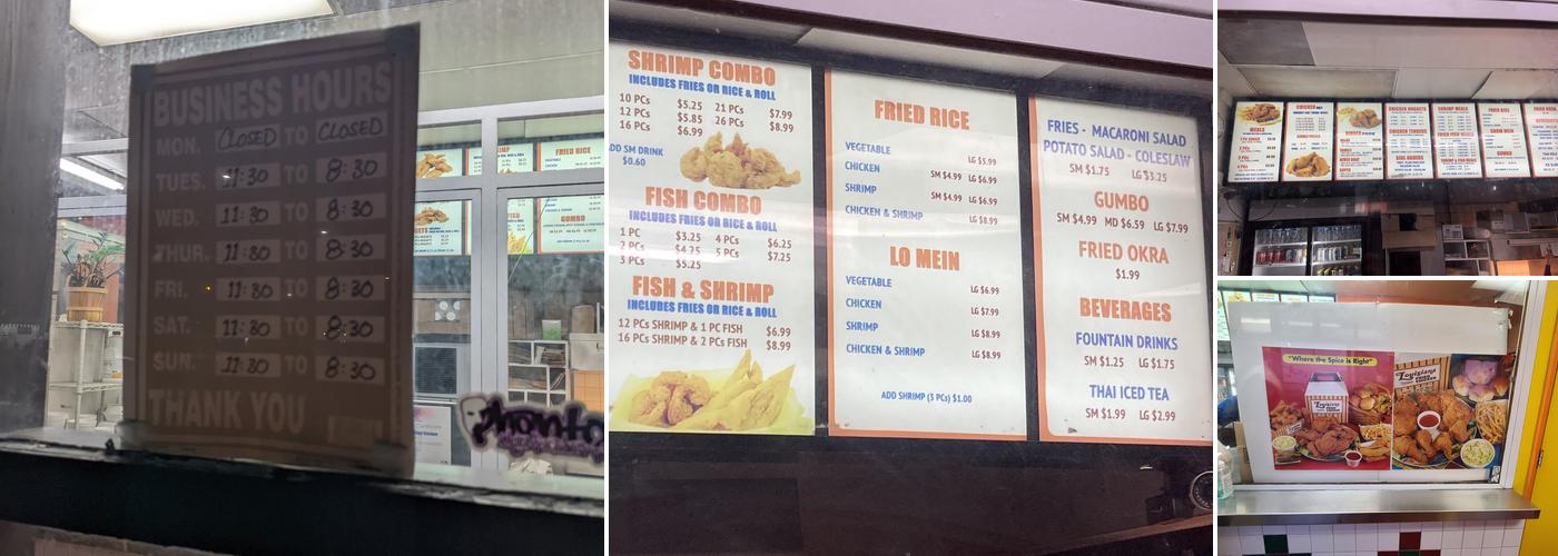 Louisiana Famous Fried Chicken Menu
