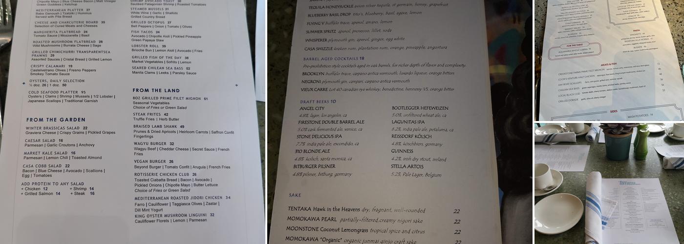 Terrazza Menu