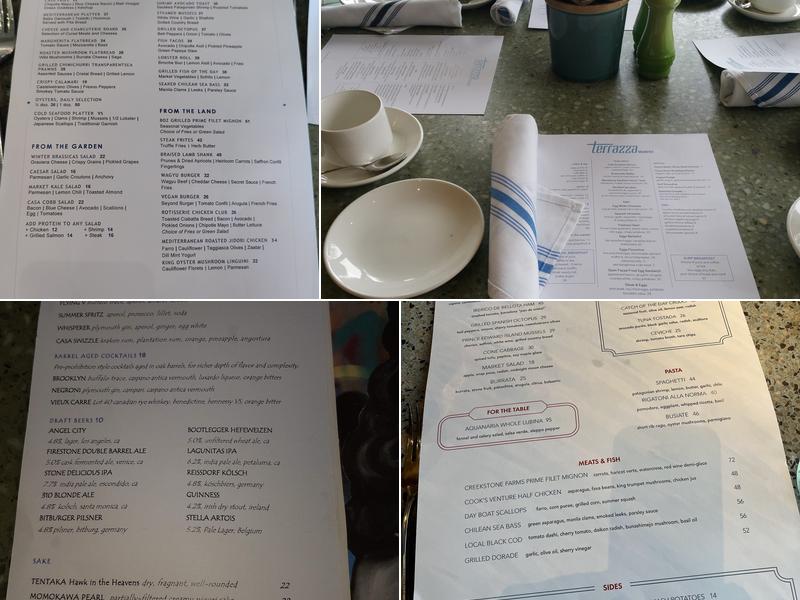 Terrazza Menu