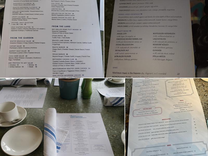 Terrazza Menu