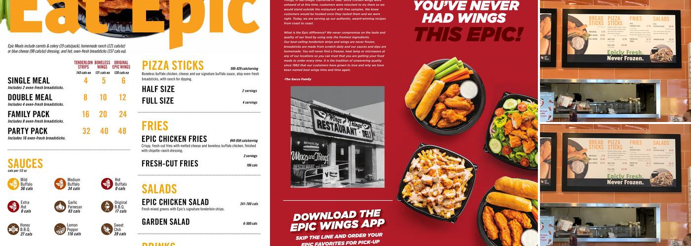 Epic Wings Menu